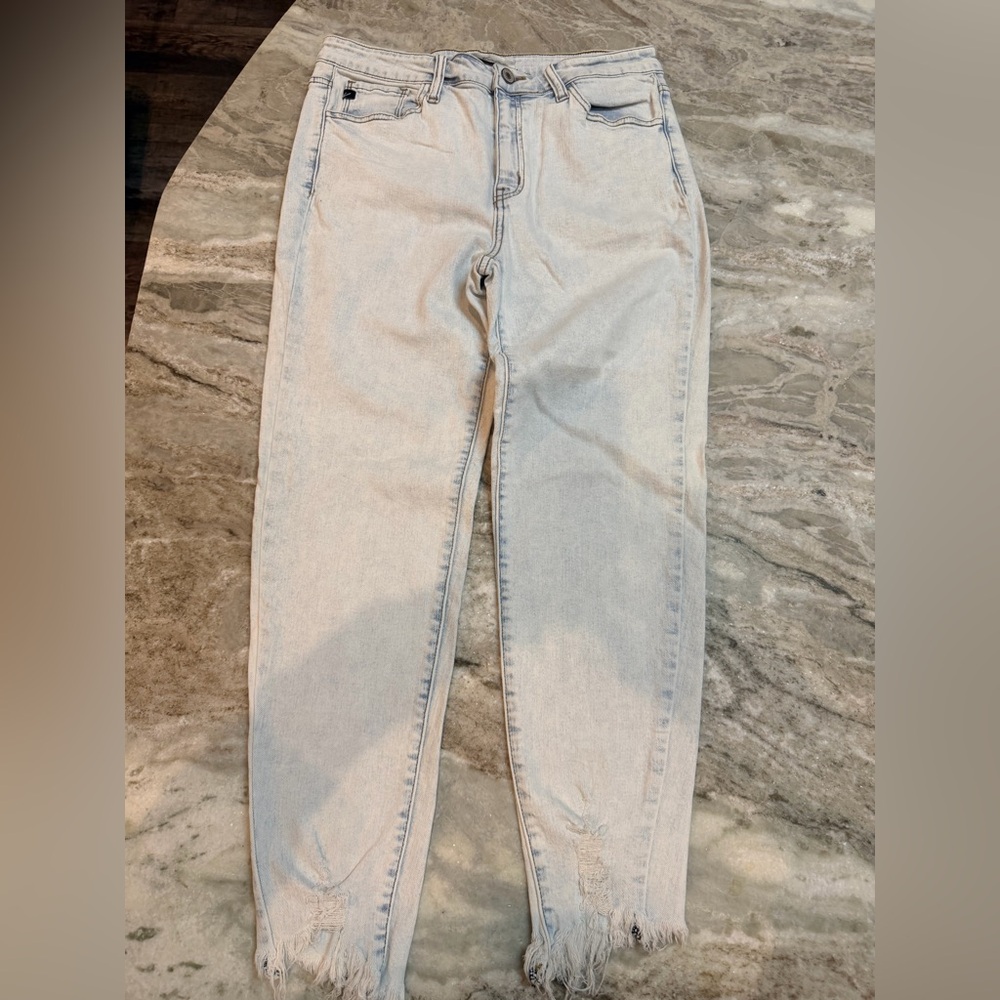 KanCan Light Wash Distressed High-Rise Jeans